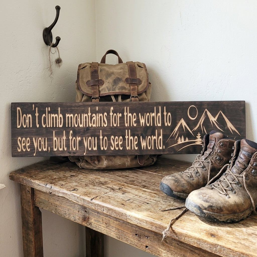 Mountain Signs — Don't Climb Mountains for the World