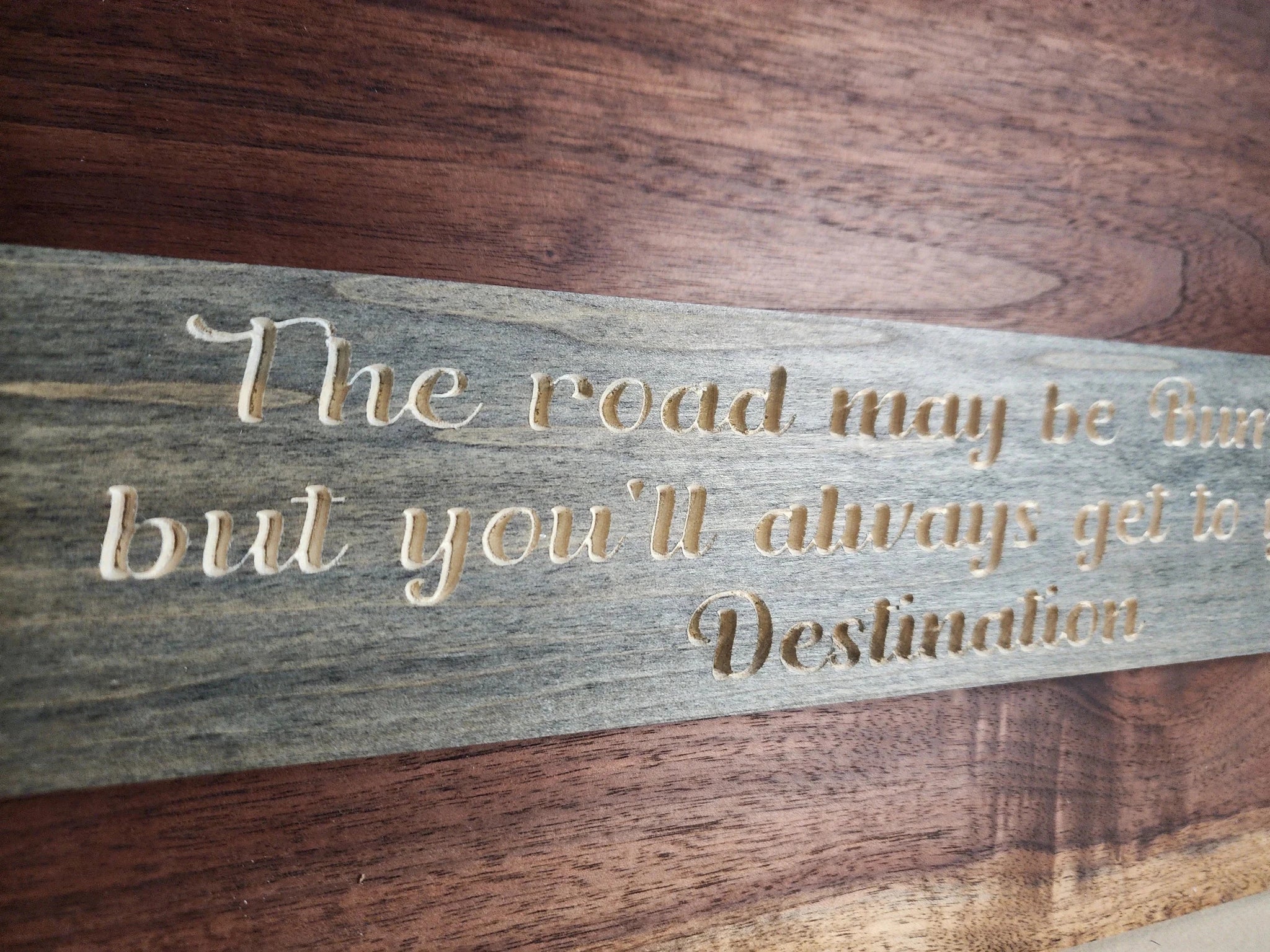 overcome challenges wood sign - inspirational wood sign - CNC-carved by Bluegrass Gifts