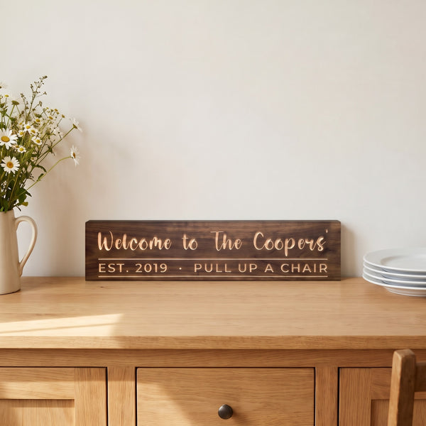 Personalized Welcome Sign — Welcome to the Family Name
