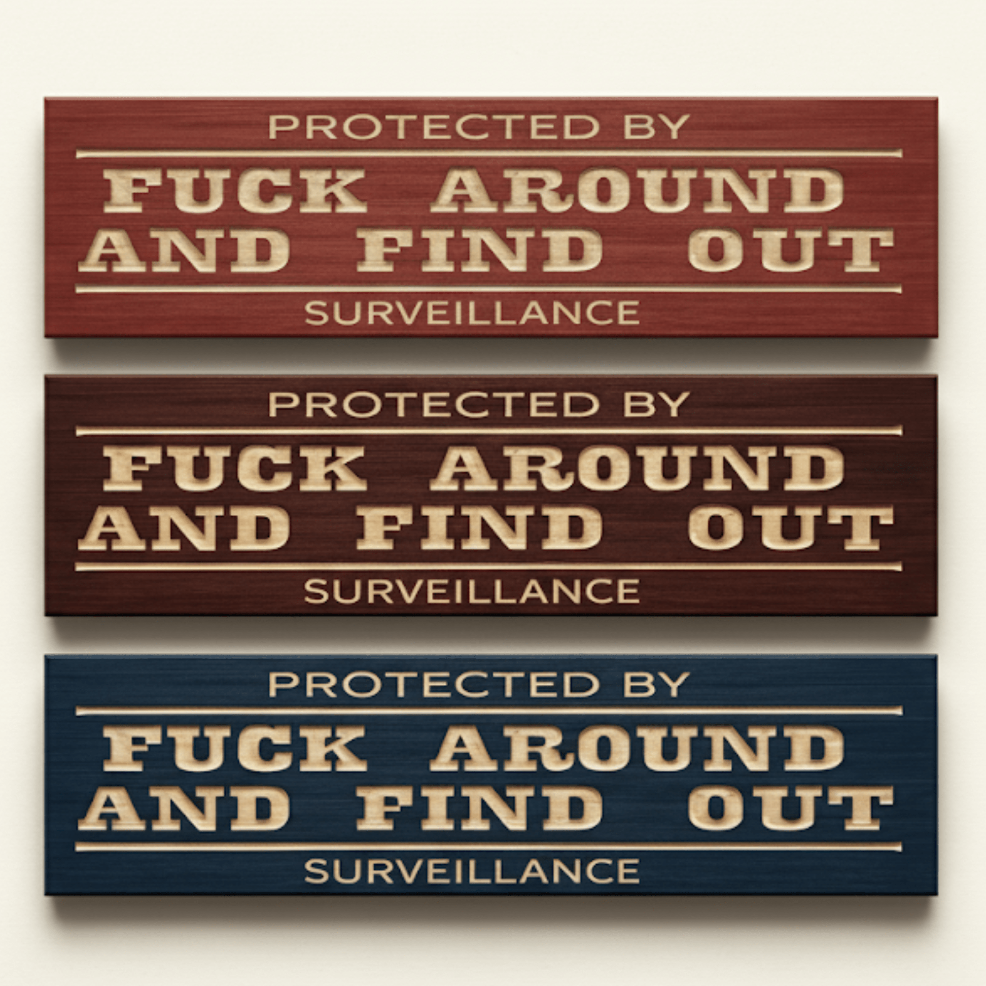 protected by fafo wood sign - funny wood sign - CNC-carved by Bluegrass Gifts