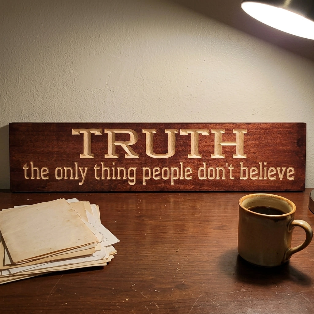 Sarcastic Signs — Truth: The Only Thing People Don't Believe