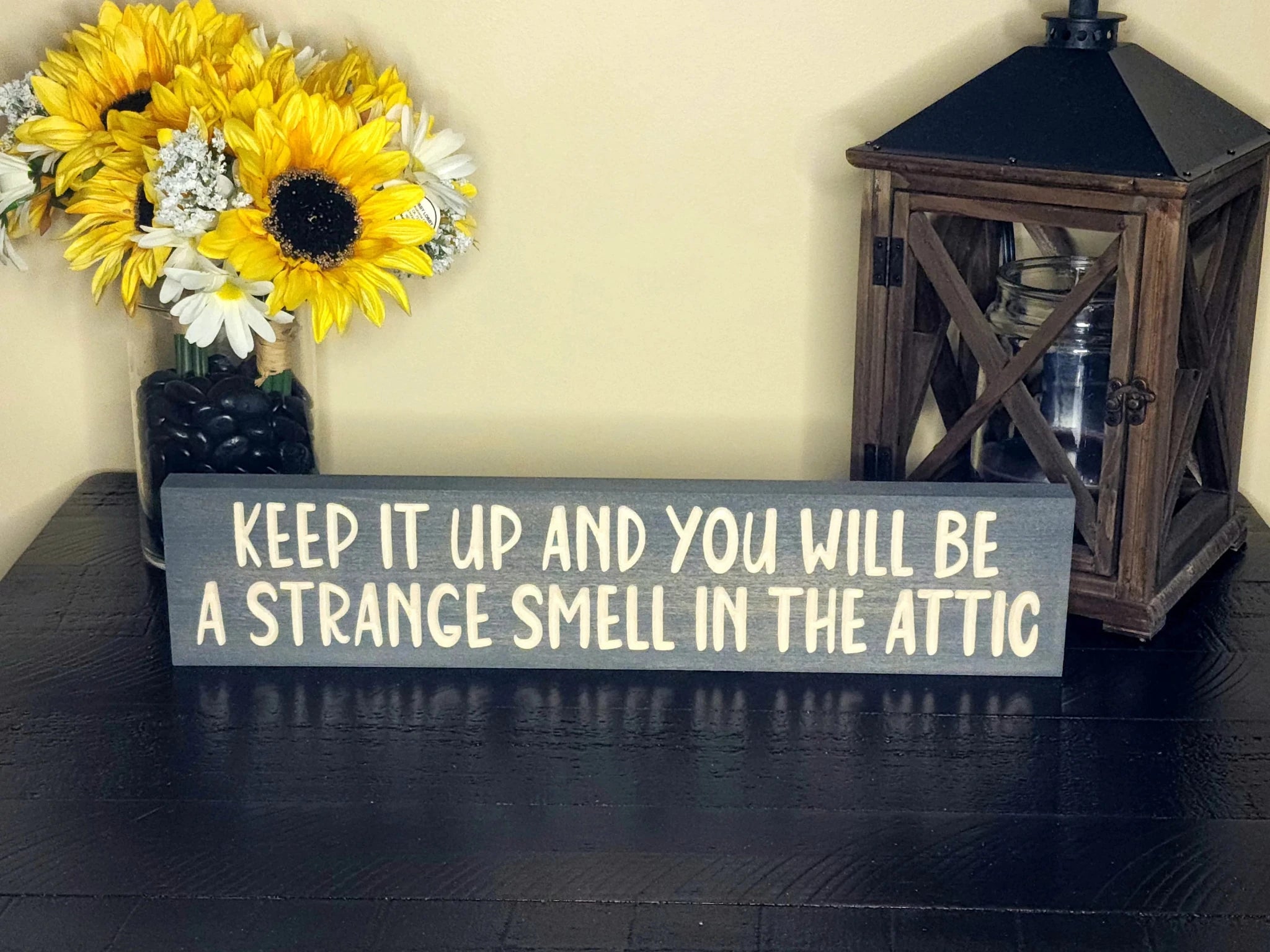 strange smell in the attic wood sign - funny wood sign - CNC-carved by Bluegrass Gifts