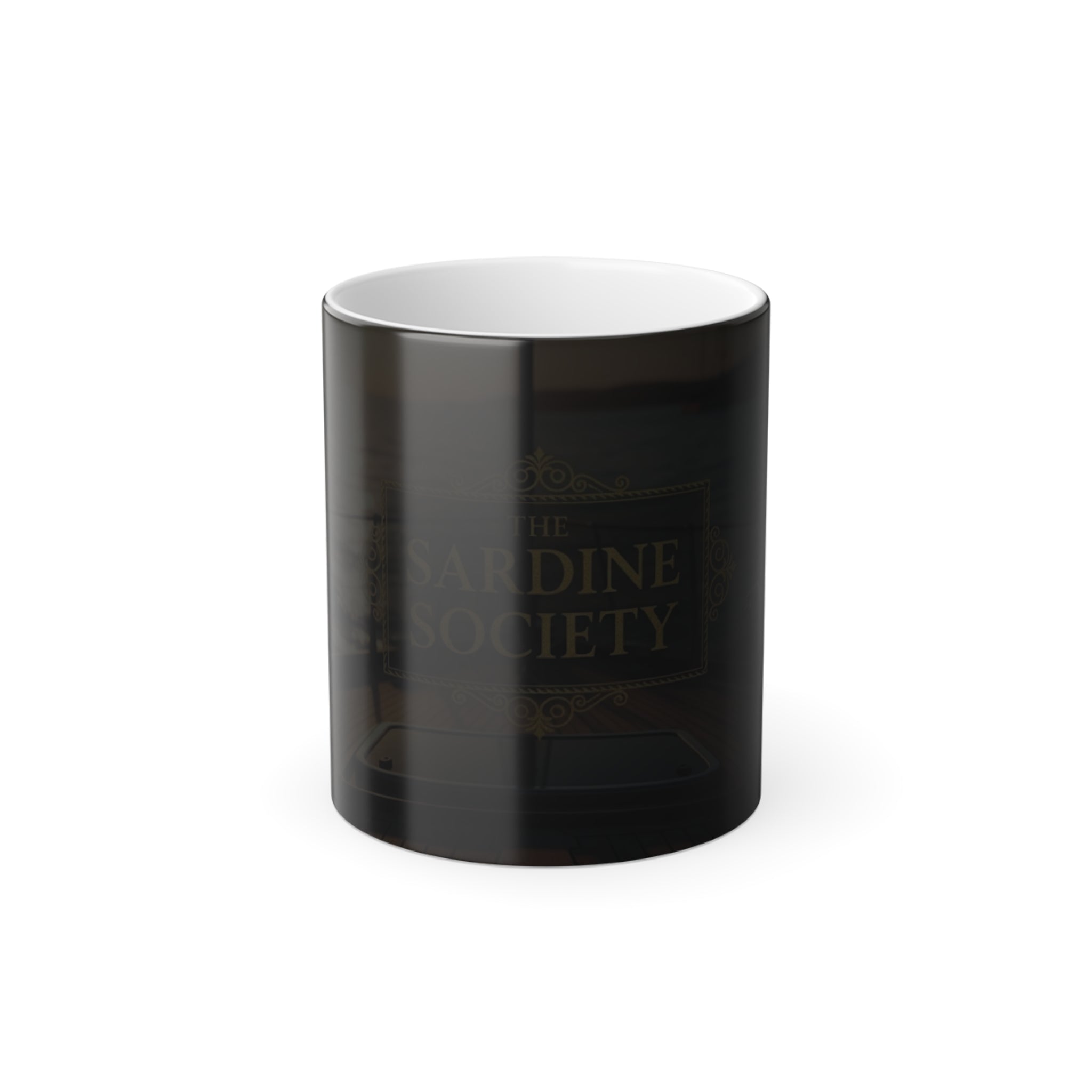 The Sardine Society Magic Mug - coffee mug styled on kitchen counter by Bluegrass Gifts