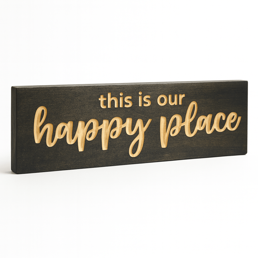 bluegrass-gifts-wooden-sign-available-colors- - this is our happy place wood sign by Bluegrass Gifts