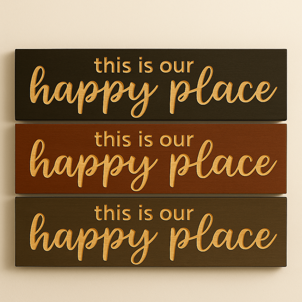 happy-place-sign-straight-on-studio - this is our happy place wood sign by Bluegrass Gifts, handmade in Kentucky
