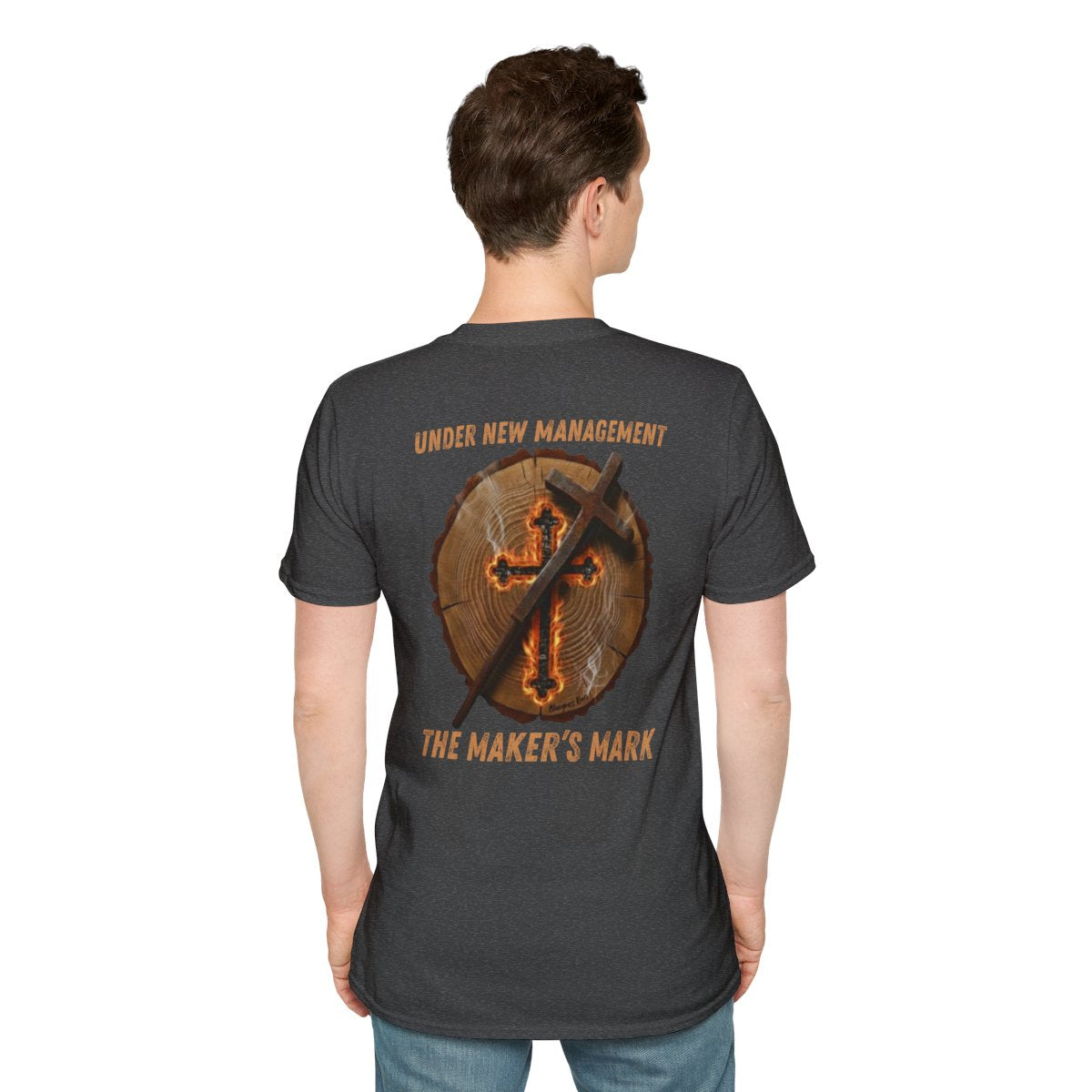 Under New Management Shirt — Faith-Based Heritage Tee in Dark Heather
