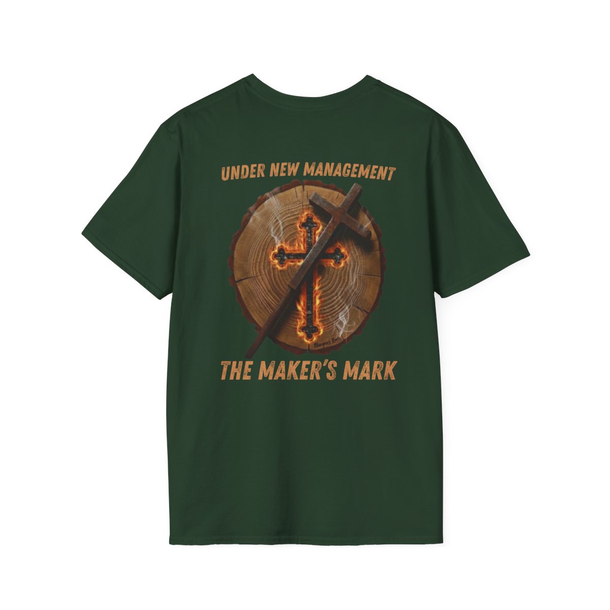 Under New Management Shirt — Faith-Based Heritage Tee in Forest Green