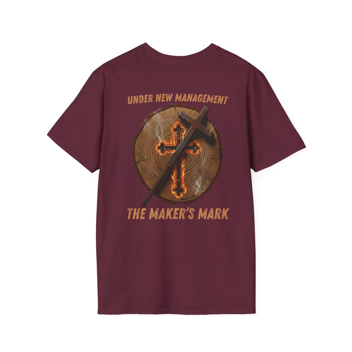 Under New Management Shirt — Faith-Based Heritage Tee in Maroon