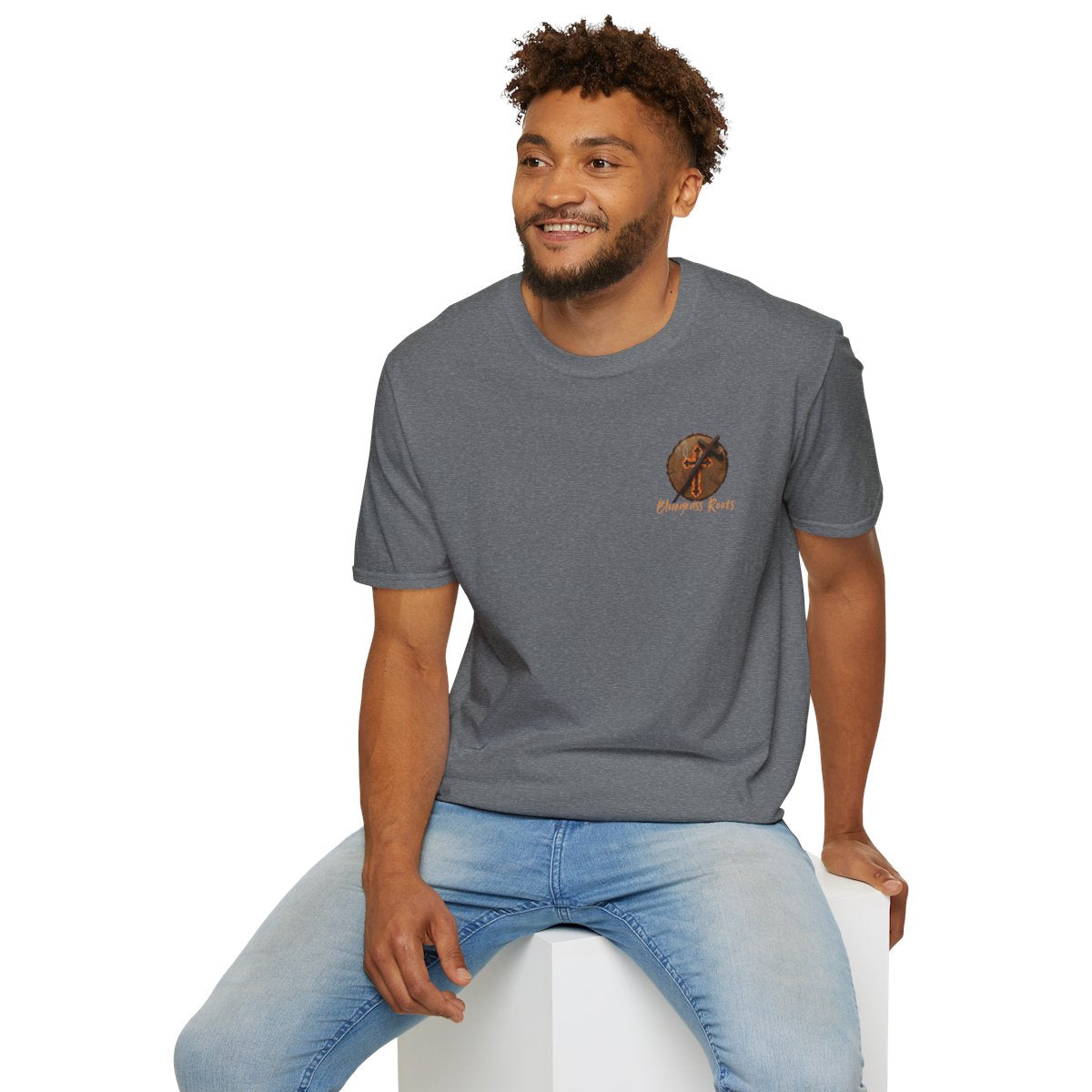 Under New Management Shirt — Faith-Based Heritage Tee in Graphite Heather