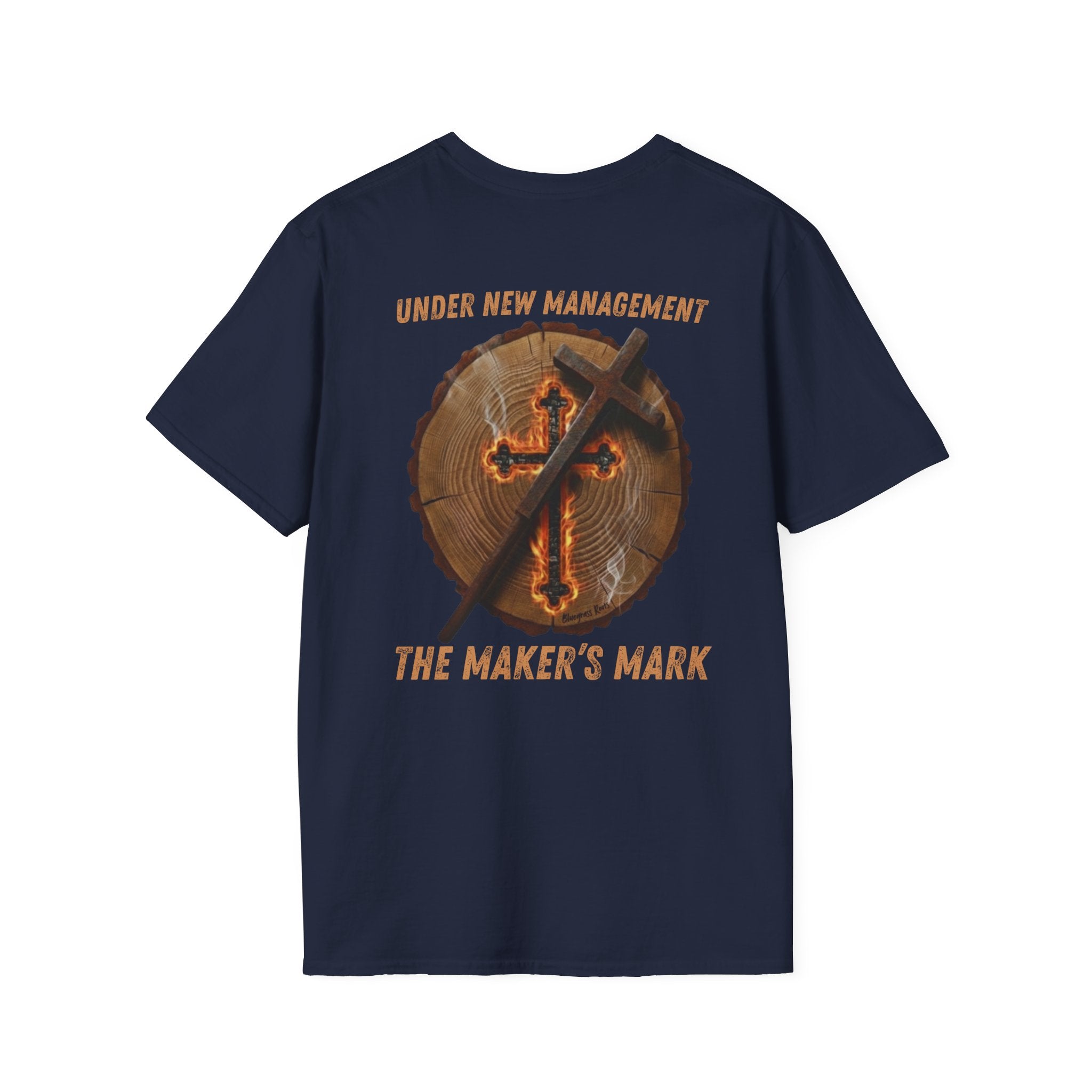 Under New Management Graphic Tee - unisex graphic tee back view by Bluegrass Gifts