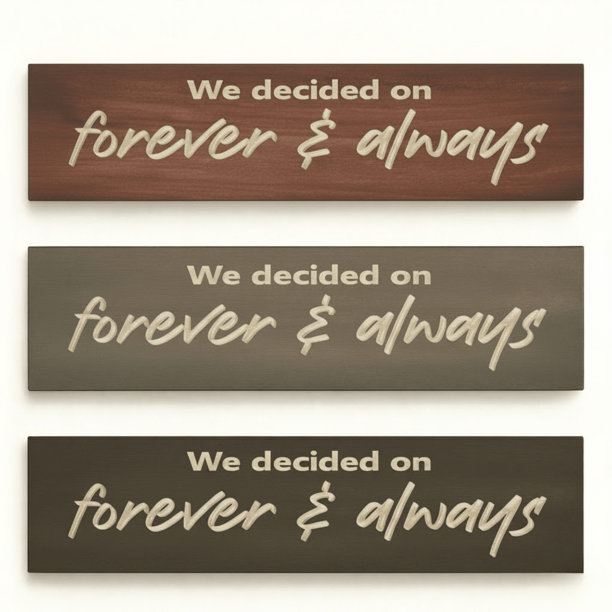 unboxing-forever-and-always-wood-sign - we decided on forever always wood sign by Bluegrass Gifts, handmade in Kentucky