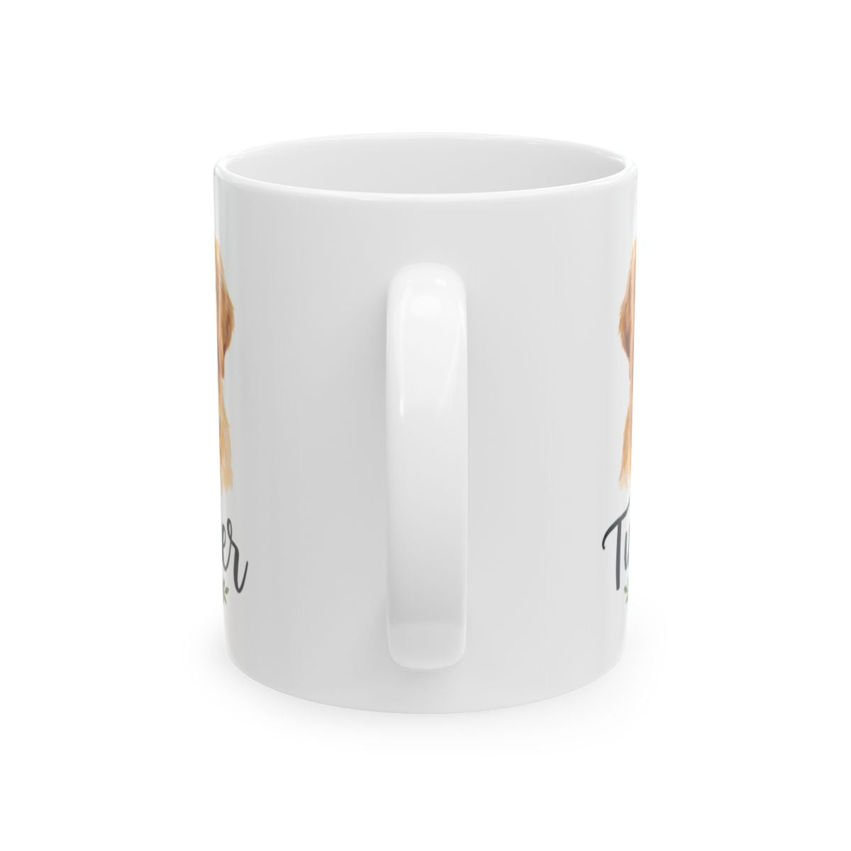 Personalized Dog Mug — Painted Portrait with Your Dog's Name, 20 Breeds