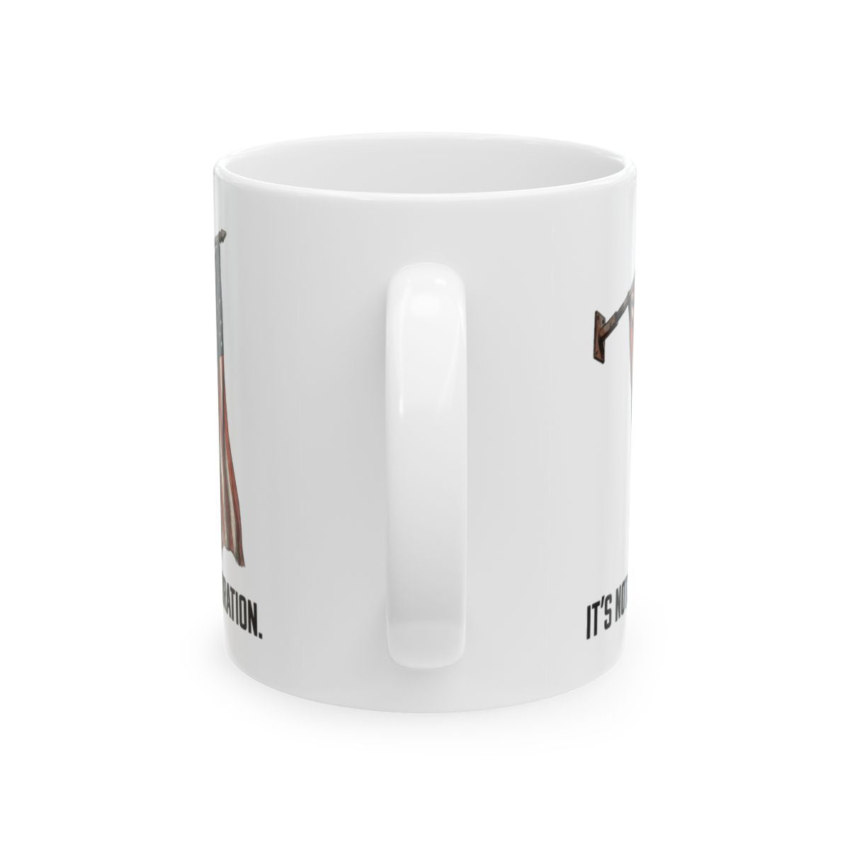 Patriotic Mug — "It's Not a Decoration." Porch Flag Coffee Mug