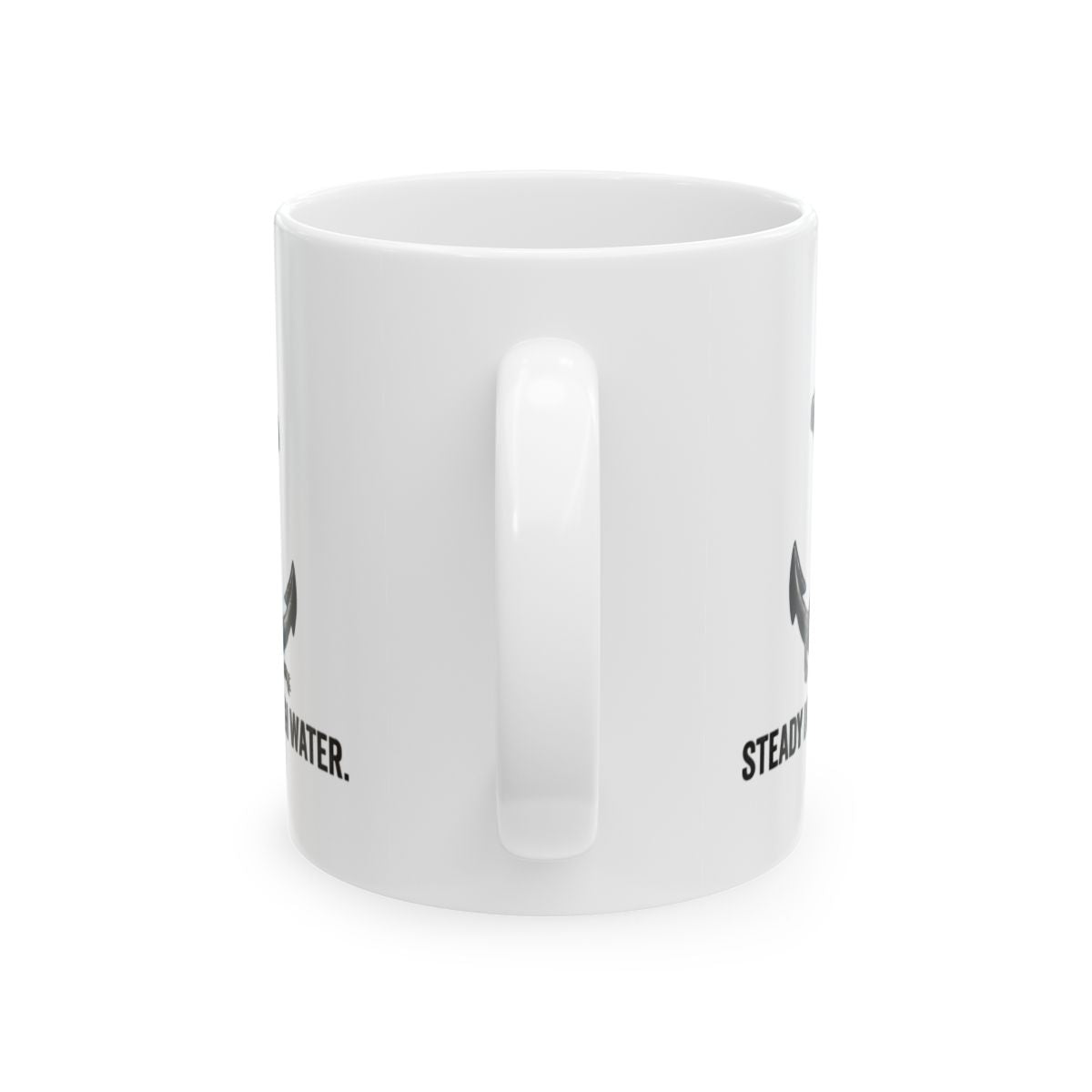 Navy Coffee Mug — "Steady in Rough Water" Anchor Mug