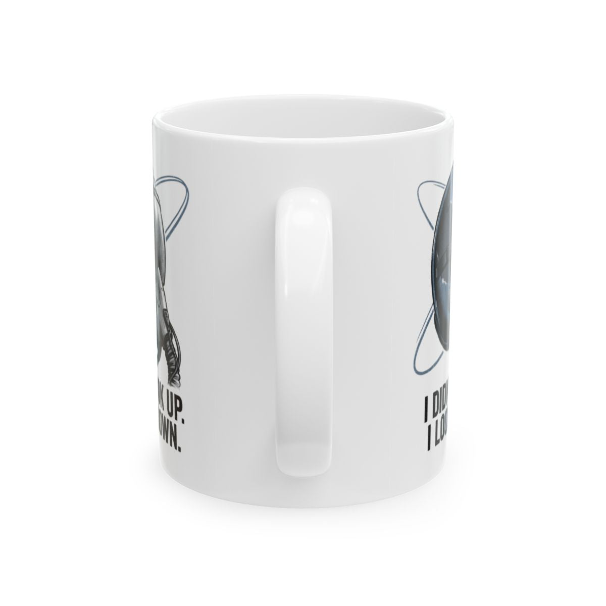 Air Force Mug — "I Didn't Look Up. I Looked Down." Flight Helmet Mug