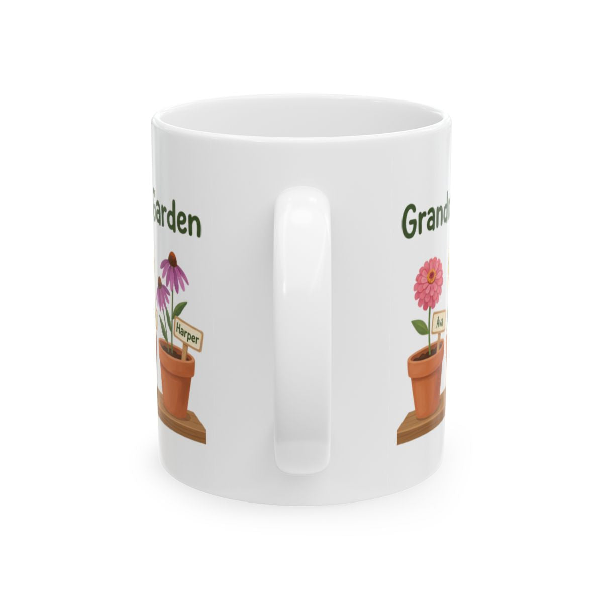 Grandma's Garden Mug — Personalized Grandkids Names Mug, 1 to 6 Names