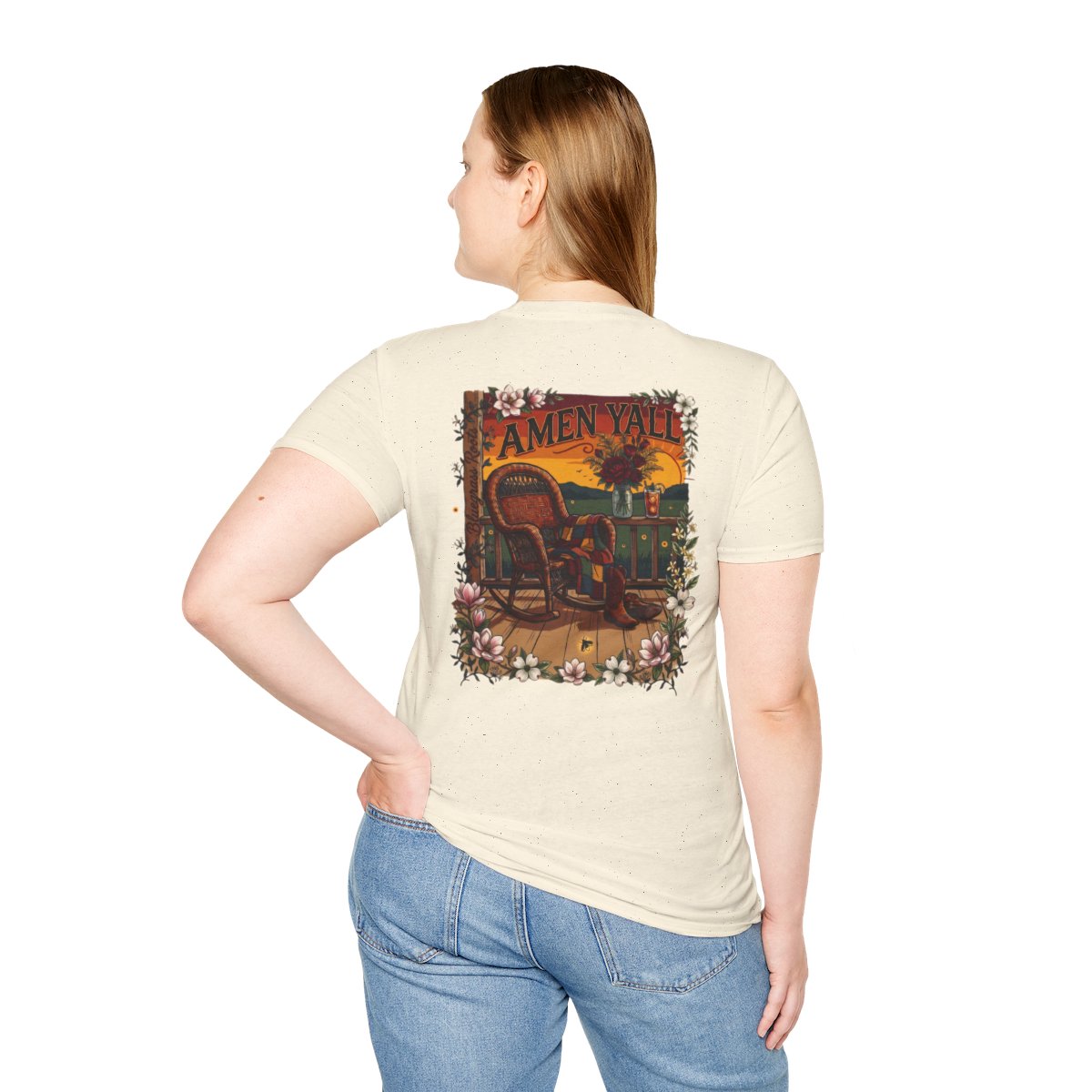 Y'all Shirt — Bluegrass Roots "Amen, Y'all" Graphic Tee in Natural