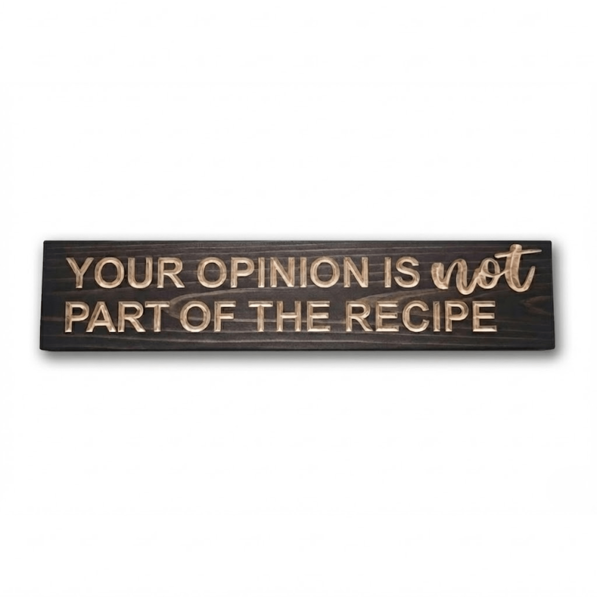 bluegrass-gifts-wooden-sign-available-colors- - your opinion is not part wood sign by Bluegrass Gifts