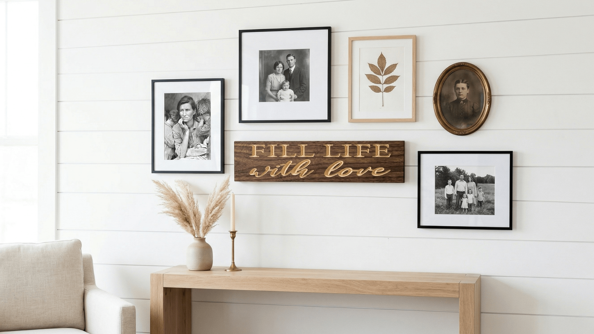 How to Create a Love-Filled Gallery Wall Using Inspirational Wood Signs | Bluegrass Gifts