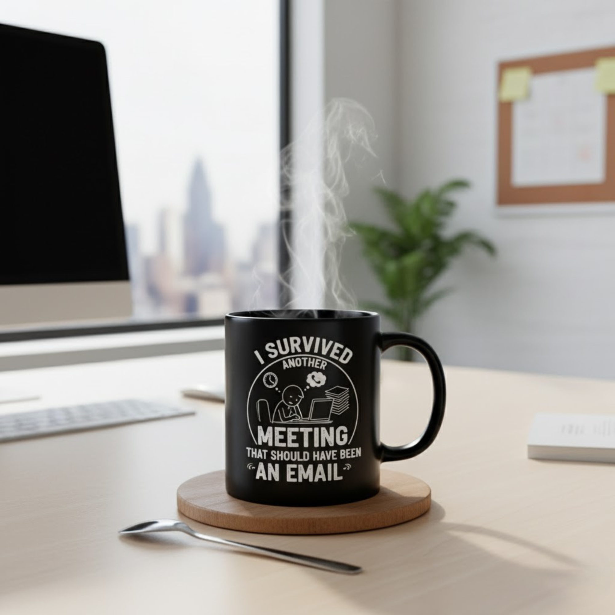 Office & coworker color changing magic mug with funny coworker quote heat reveal