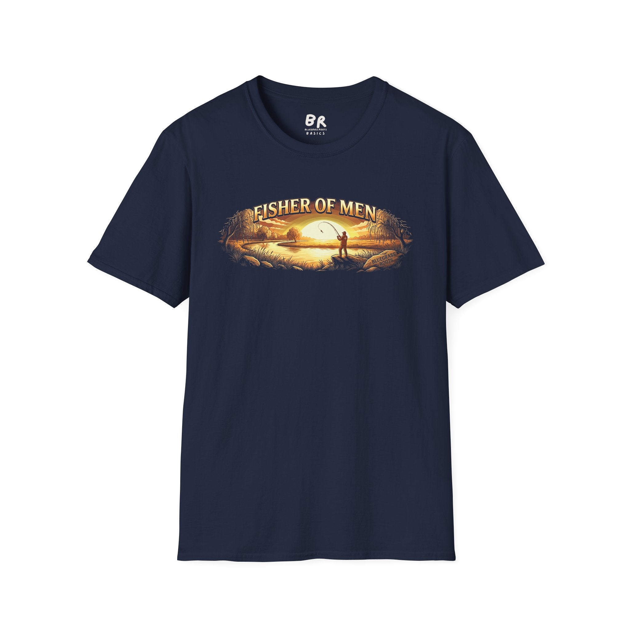 Fisher of Men jesus shirt for men, Fisher of Men angler sunset design