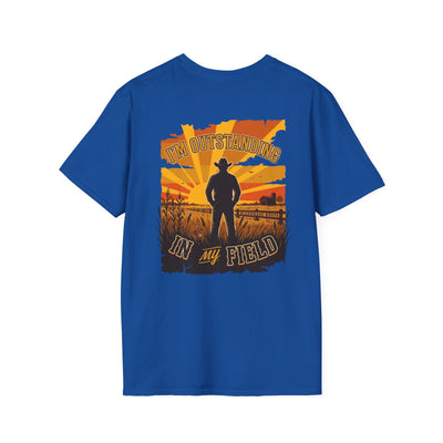 Bluegrass Roots | "I'm Outstanding in My Field" Cowboy Silhouette Graphic Tee