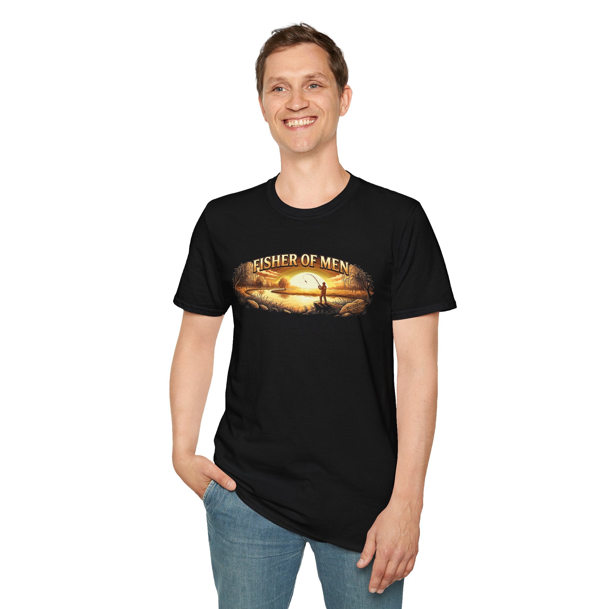 Fisher of Men jesus shirt for men, Fisher of Men angler sunset design