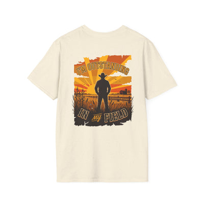 Bluegrass Roots | "I'm Outstanding in My Field" Cowboy Silhouette Graphic Tee