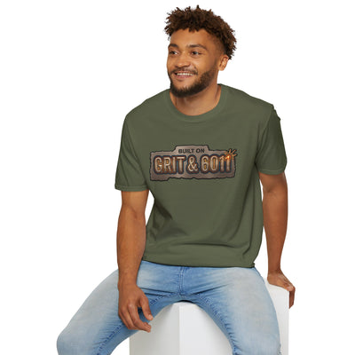 Built on Grit & 6011 welding shirt, Built on Grit & 6011 stick welder design