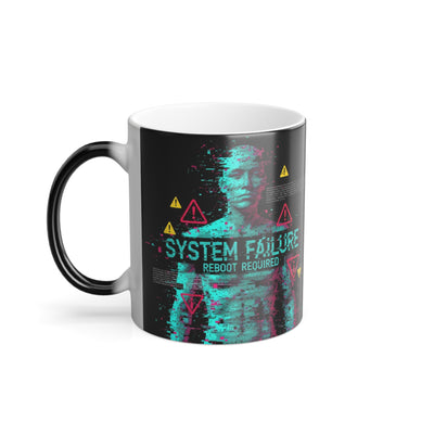 Funny System Failure Magic Mug – Color Changing Gamer Coffee Cup