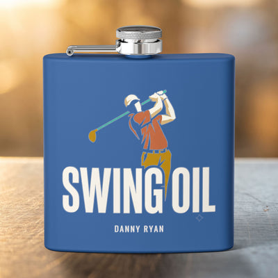 Swing Oil Golf Flask — Personalized 6oz Whiskey Flask