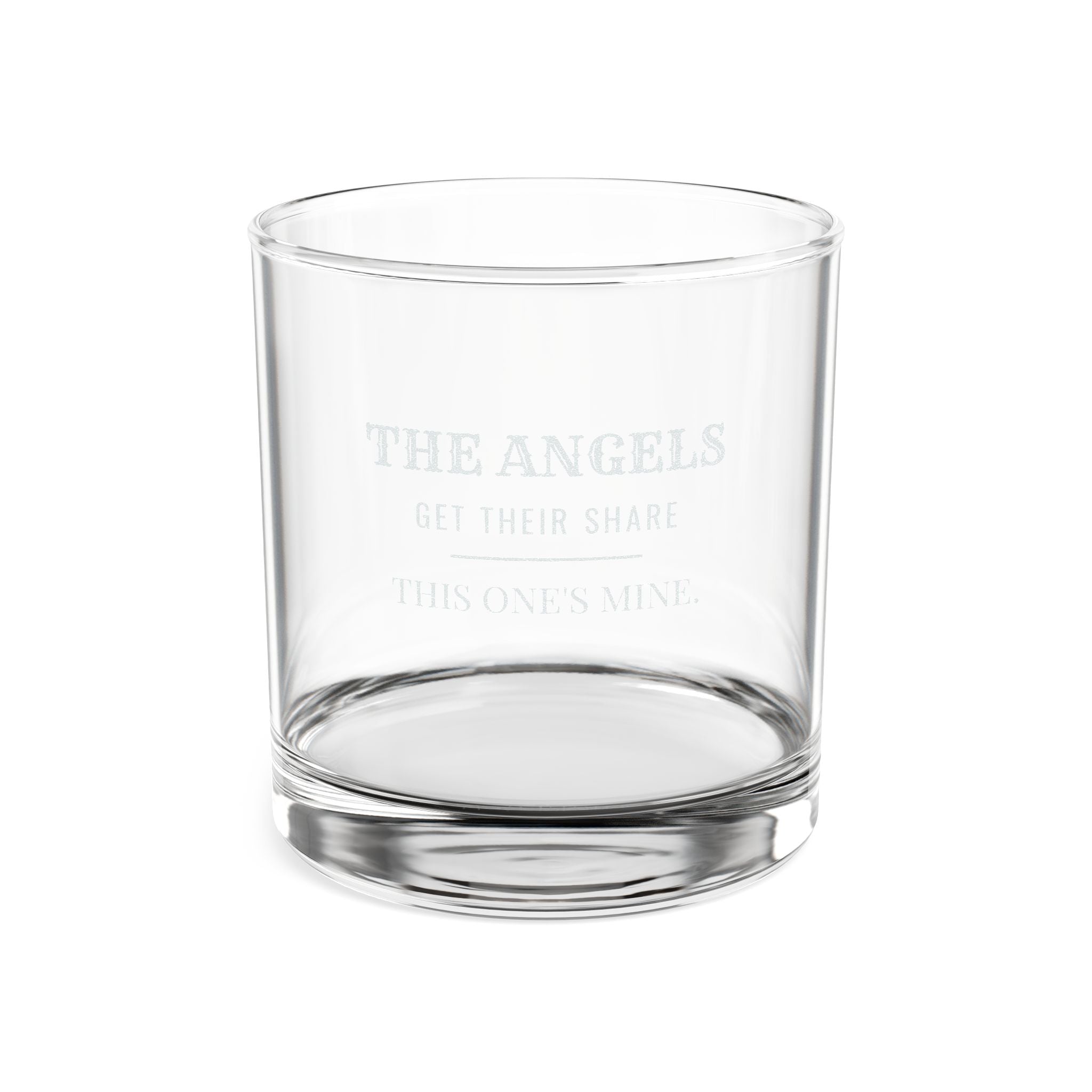 The Angel's Share | Engraved Whiskey Glass with Hidden Bottom Message