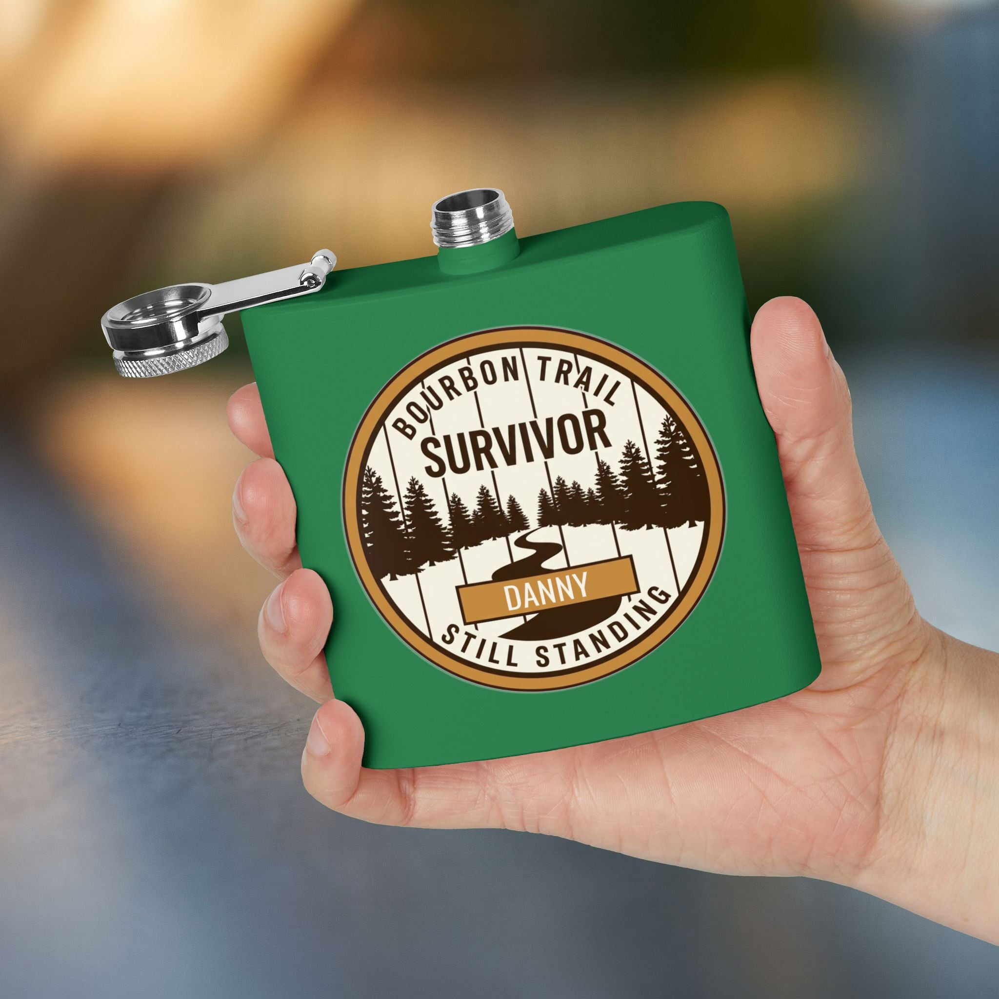 Bourbon Trail Survivor Flask — Personalized 6oz Bourbon Flask