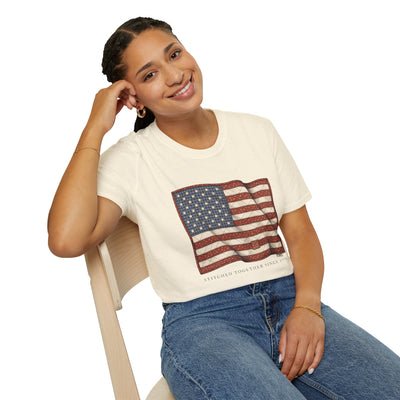 Quilted American flag shirt for women