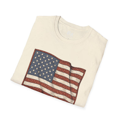 Quilted American flag shirt for women