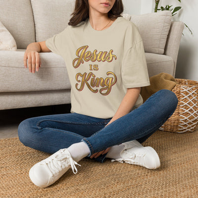 Jesus Is King gold leaf shirt