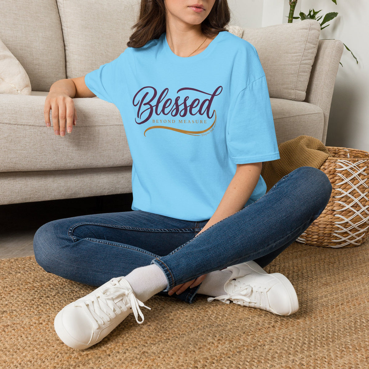 Blessed Beyond Measure script shirt
