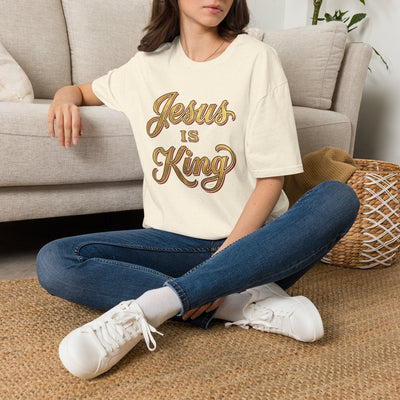 Jesus Is King gold leaf shirt