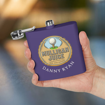 Mulligan Juice Golf Flask — Personalized 6oz Whiskey Flask for Golfers