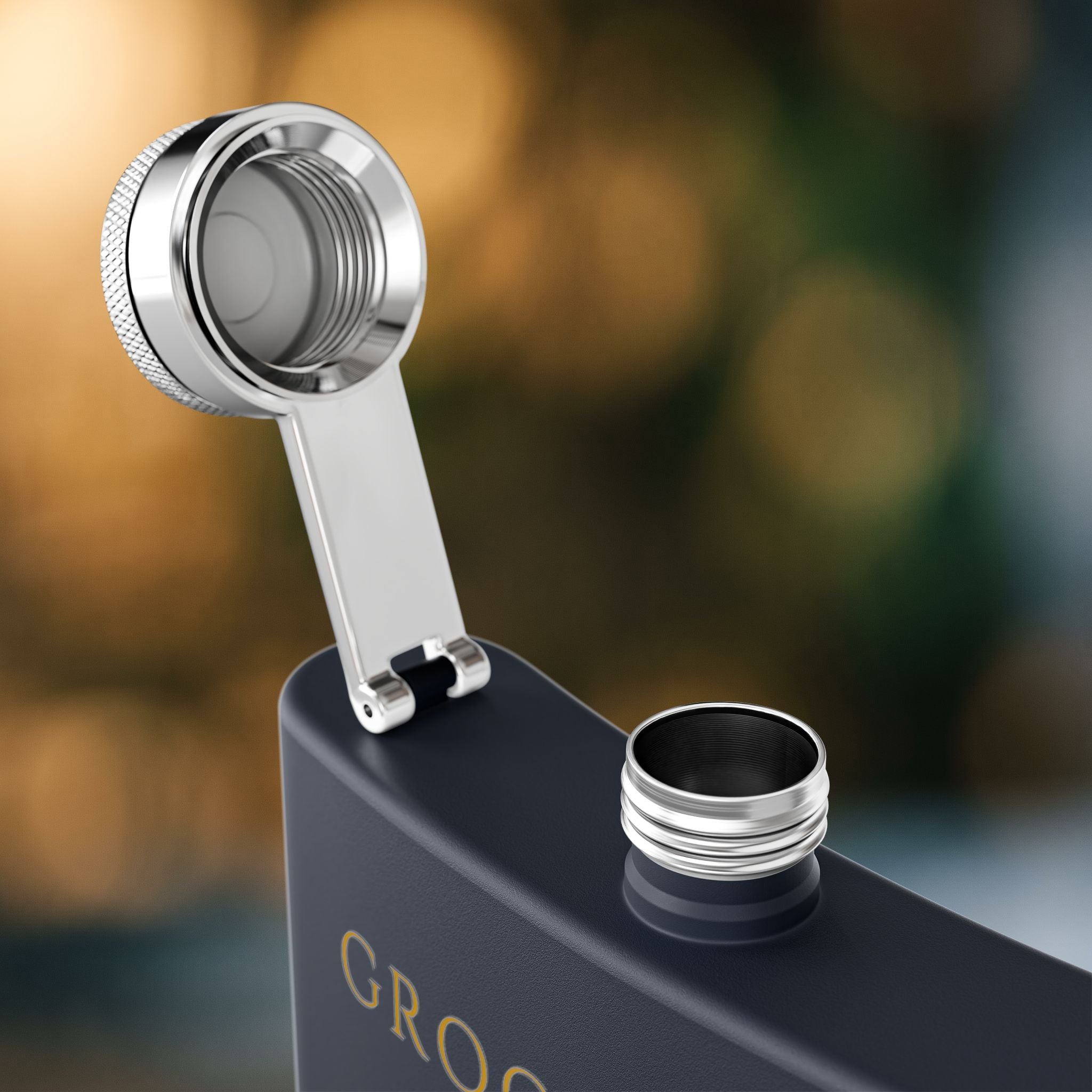 Crossed Sabers Groomsman Flask — Personalized 6oz Whiskey Flask
