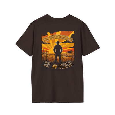 Bluegrass Roots | "I'm Outstanding in My Field" Cowboy Silhouette Graphic Tee