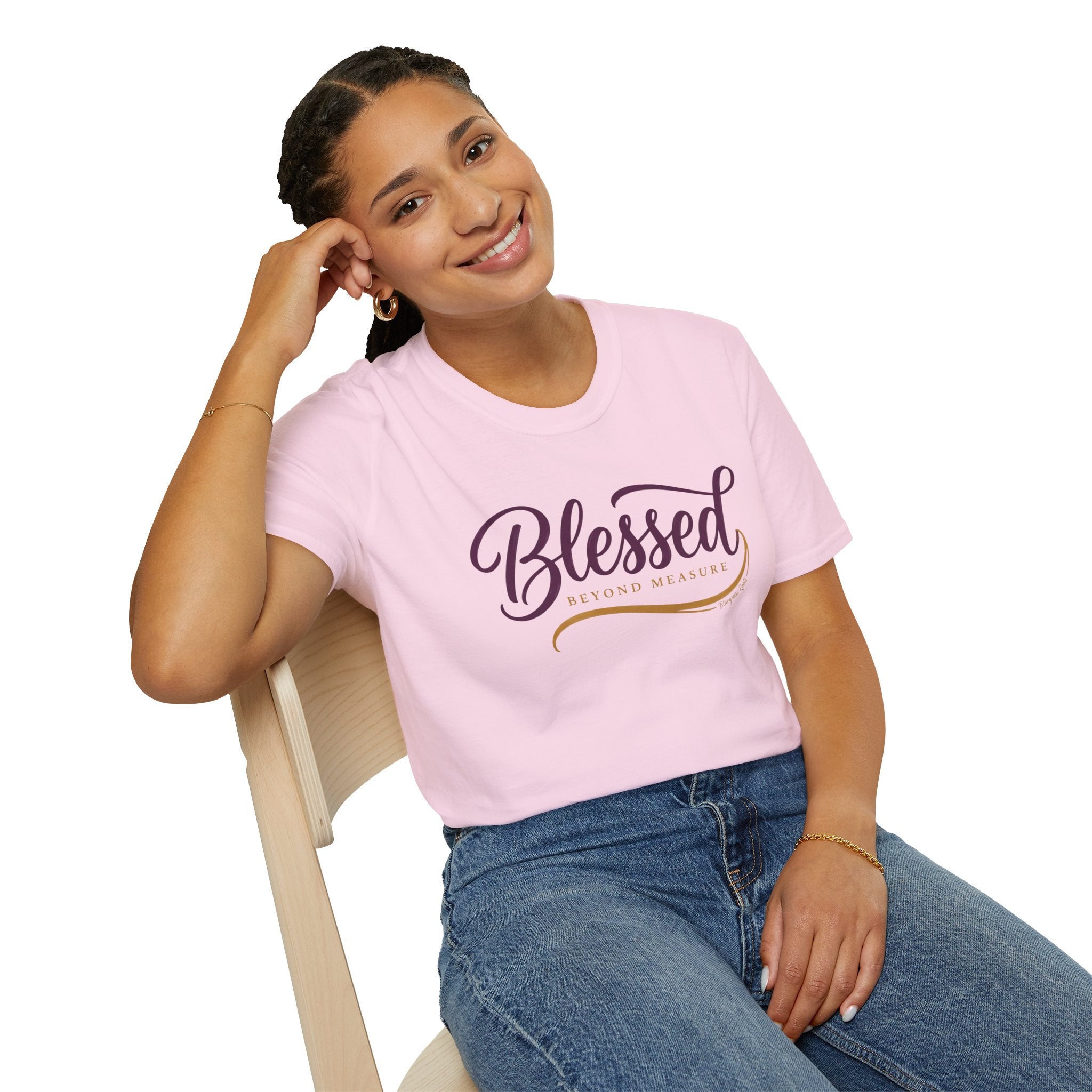 Blessed Beyond Measure script shirt
