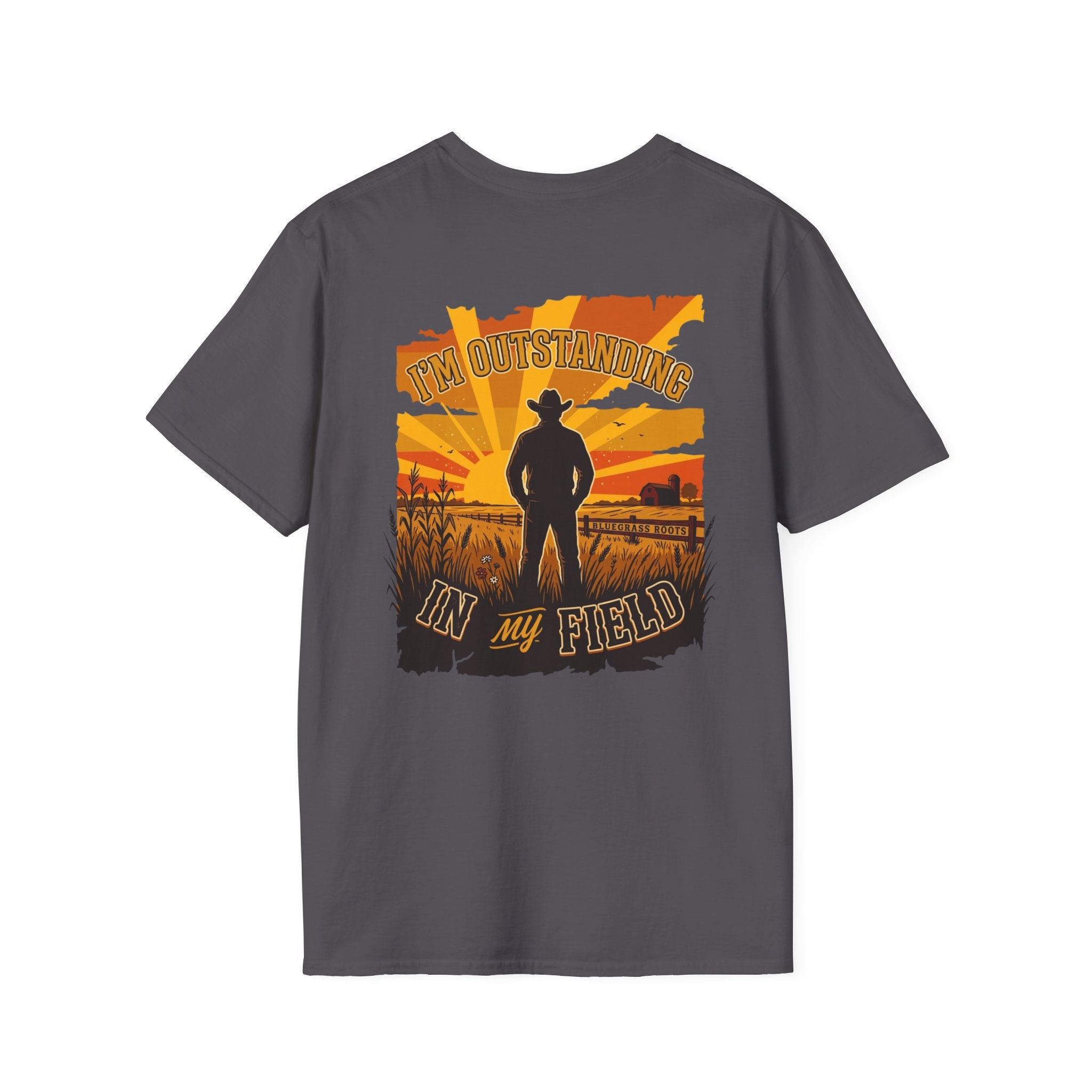 Bluegrass Roots | "I'm Outstanding in My Field" Cowboy Silhouette Graphic Tee