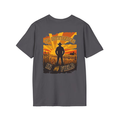 Bluegrass Roots | "I'm Outstanding in My Field" Cowboy Silhouette Graphic Tee