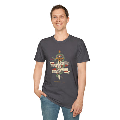 Deliver Us From Evil christian graphic tee