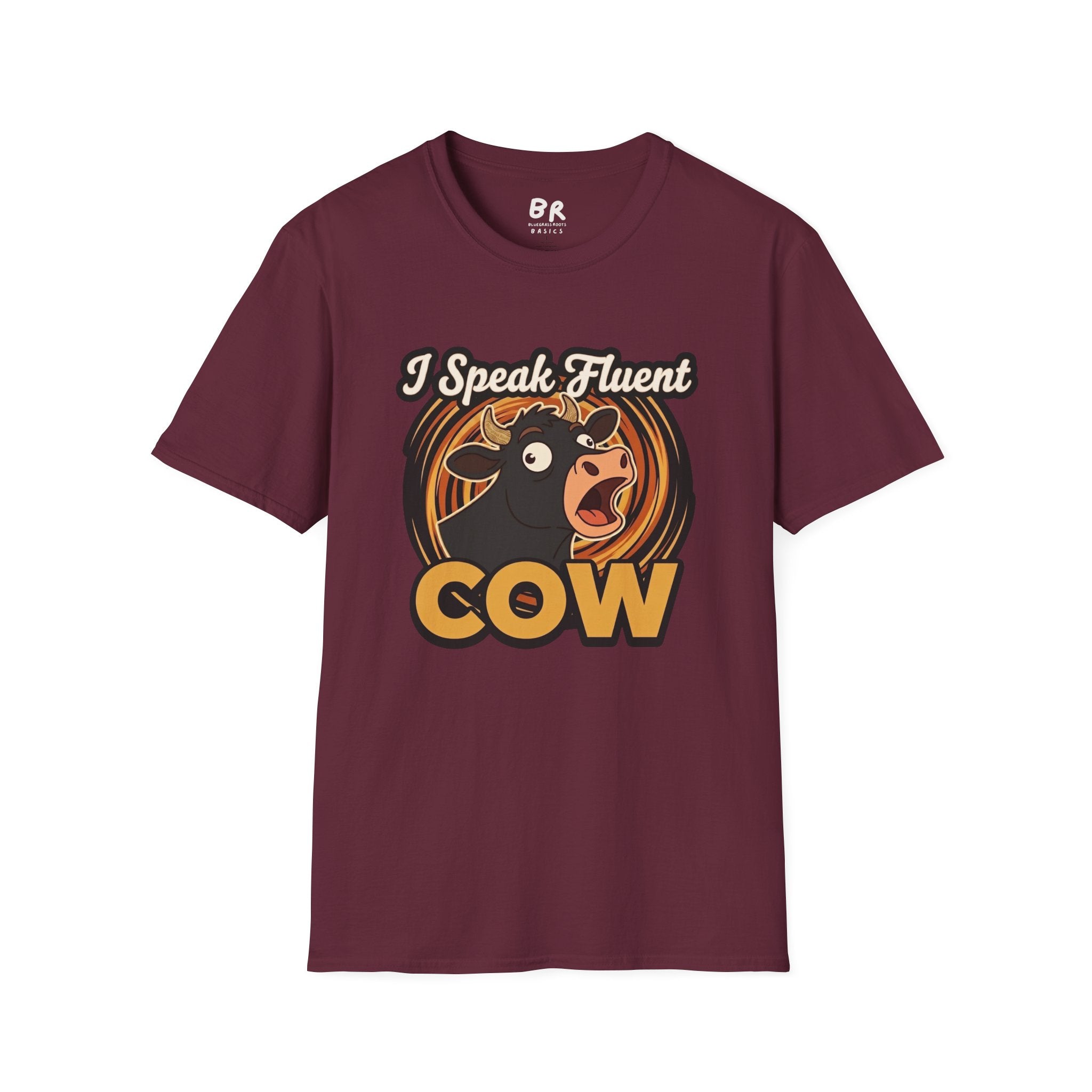 Farmer Shirt — "I Speak Fluent Cow" Funny Cattle Graphic Tee