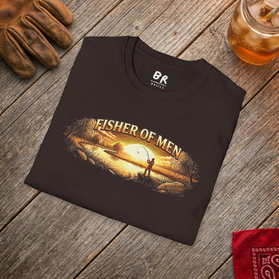 Fisher of Men jesus shirt for men, Fisher of Men angler sunset design