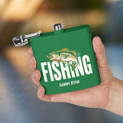 Fishing Flask — Personalized 6oz Whiskey Flask for Anglers