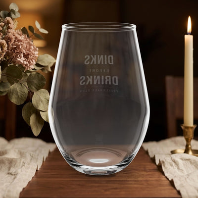 Pickleball Wine Glass — Dinks Before Drinks
