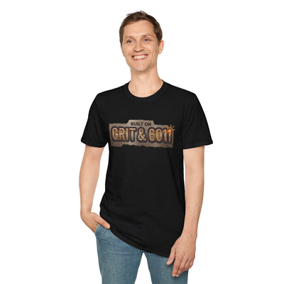 Built on Grit & 6011 welding shirt, Built on Grit & 6011 stick welder design